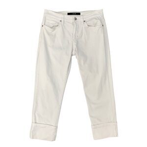 Joes Jean Clean Cuff Crop Womens 26 Jenny Wash White Denim Tencel Blend Skinny